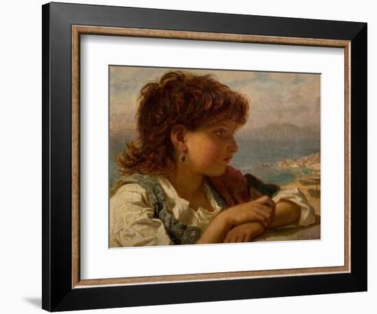 A Neapolitan Boy (Oil on Canvas)-Sophie Anderson-Framed Giclee Print