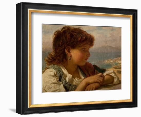 A Neapolitan Boy (Oil on Canvas)-Sophie Anderson-Framed Giclee Print