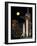 A Nearly Full Moon Sets As Space Shuttle Discovery Sits Atop the Launch Pad-Stocktrek Images-Framed Photographic Print