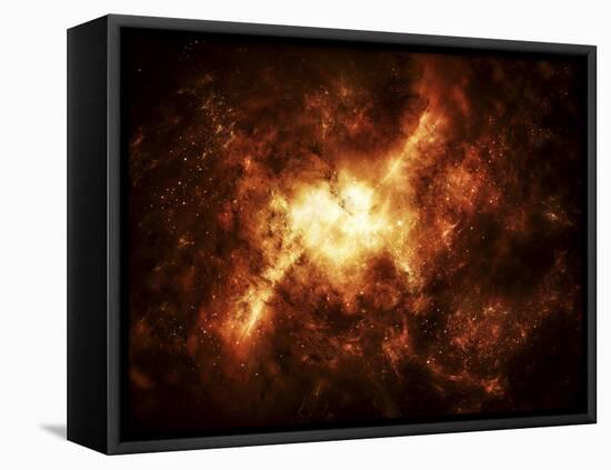 A Nebula Surrounded by Stars-Stocktrek Images-Framed Premier Image Canvas