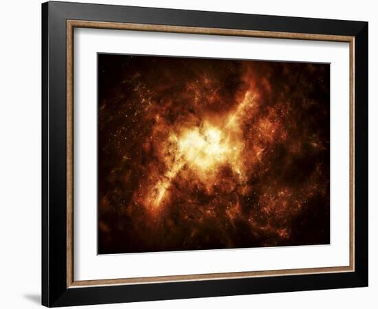 A Nebula Surrounded by Stars-Stocktrek Images-Framed Photographic Print