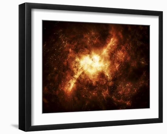 A Nebula Surrounded by Stars-Stocktrek Images-Framed Photographic Print