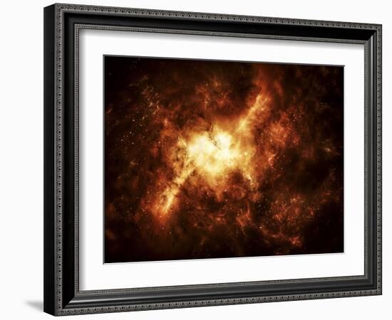 A Nebula Surrounded by Stars-Stocktrek Images-Framed Photographic Print