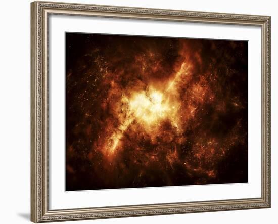 A Nebula Surrounded by Stars-Stocktrek Images-Framed Photographic Print