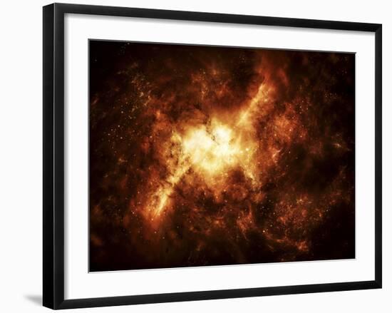 A Nebula Surrounded by Stars-Stocktrek Images-Framed Photographic Print