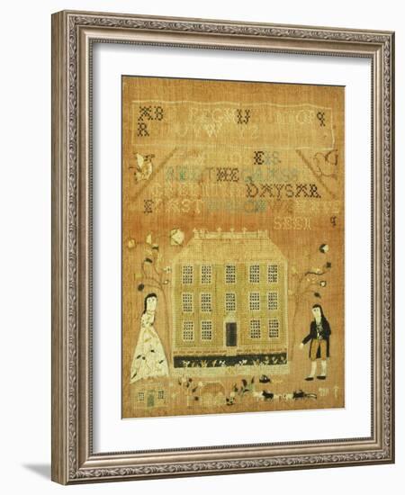 A Needlework Sampler-null-Framed Giclee Print