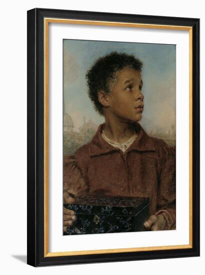 A Negro Boy holding a Casket-William Henry Hunt-Framed Giclee Print