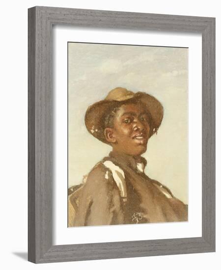 A Negro, Head and Shoulders-Frank Buchser-Framed Giclee Print