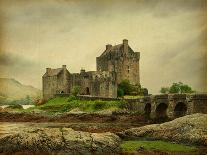 Eilean Donan Castle on a Cloudy Day. Low Tide. Highlands, Scotland. UK-A_nella-Photographic Print