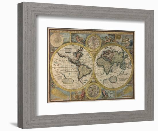 A New and Accurat Map of the World, 1651-John Speed-Framed Giclee Print