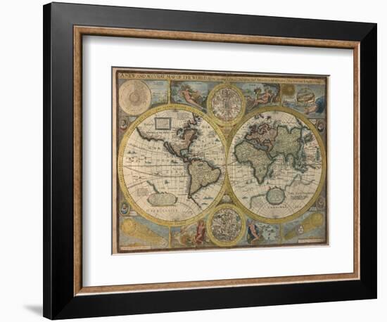 A New and Accurat Map of the World, 1651-John Speed-Framed Giclee Print