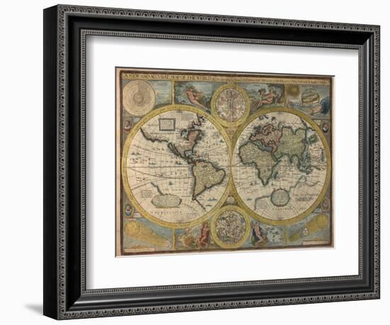 A New and Accurat Map of the World, 1651-John Speed-Framed Giclee Print