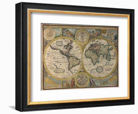 A New and Accurat Map of the World, 1651-John Speed-Framed Giclee Print