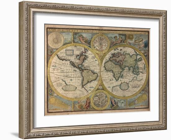 A New and Accurat Map of the World, 1651-John Speed-Framed Giclee Print