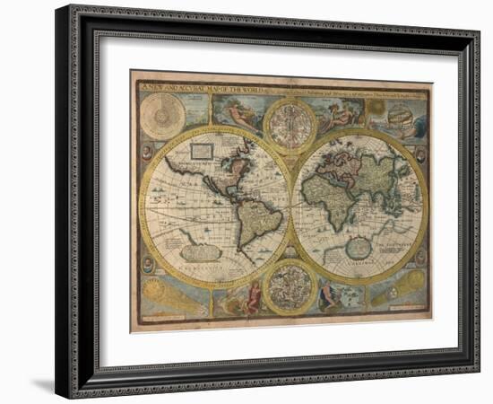 A New and Accurat Map of the World, 1651-John Speed-Framed Giclee Print