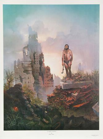Giant Size! Vintage John Pitre/' /"A NEW DAWN/" Fantasy POSTER