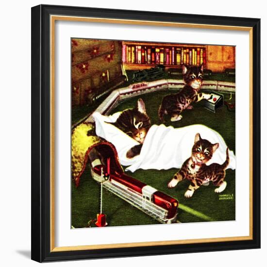 A New Day-A New Train-Charles Bracker-Framed Giclee Print