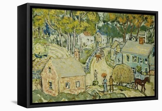 A New England Village-Maurice Brazil Prendergast-Framed Premier Image Canvas