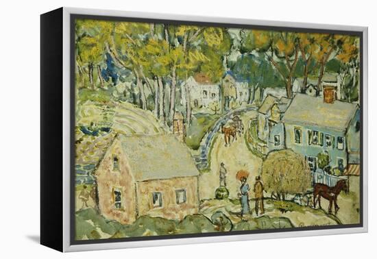 A New England Village-Maurice Brazil Prendergast-Framed Premier Image Canvas