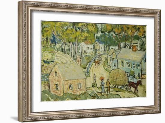 A New England Village-Maurice Brazil Prendergast-Framed Giclee Print