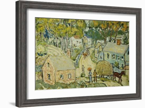 A New England Village-Maurice Brazil Prendergast-Framed Giclee Print