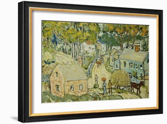 A New England Village-Maurice Brazil Prendergast-Framed Giclee Print