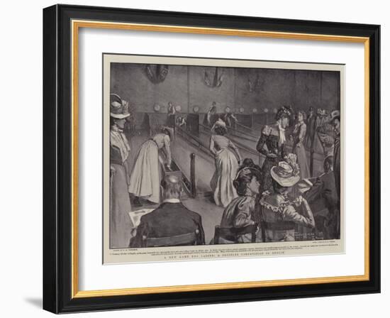 A New Game for Ladies, a Skittles Competition in Berlin-Frederick Henry Townsend-Framed Giclee Print