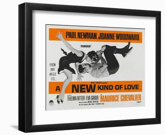 A New Kind of Love, UK Movie Poster, 1963-null-Framed Art Print