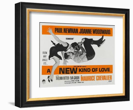 A New Kind of Love, UK Movie Poster, 1963-null-Framed Art Print