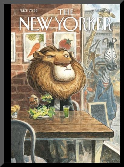 A New Leaf - The New Yorker Cover, April 7, 2014-Peter de Sève-Mounted Print