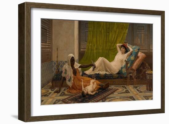 A New Light in the Hareem, 1884 (Oil on Canvas)-Frederick Goodall-Framed Giclee Print