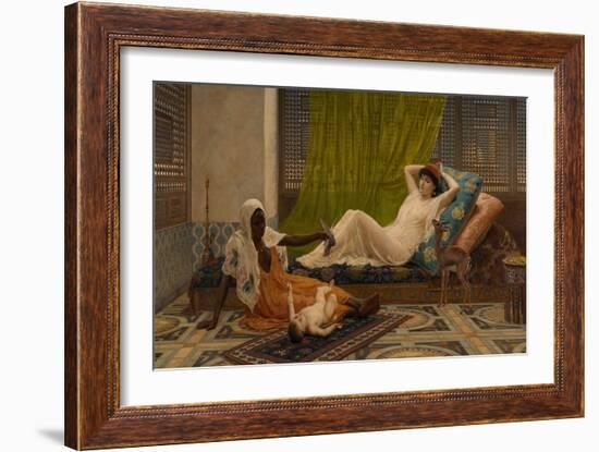 A New Light in the Hareem, 1884 (Oil on Canvas)-Frederick Goodall-Framed Giclee Print