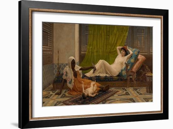 A New Light in the Hareem, 1884 (Oil on Canvas)-Frederick Goodall-Framed Giclee Print