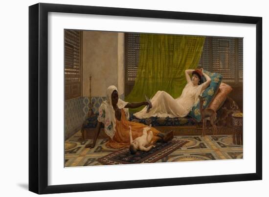 A New Light in the Hareem, 1884 (Oil on Canvas)-Frederick Goodall-Framed Giclee Print