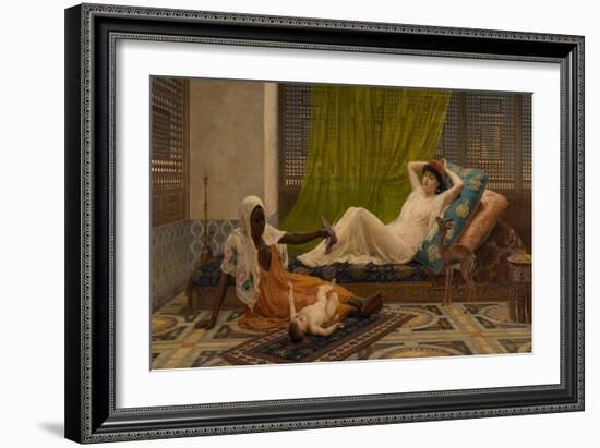 A New Light in the Hareem, 1884 (Oil on Canvas)-Frederick Goodall-Framed Giclee Print