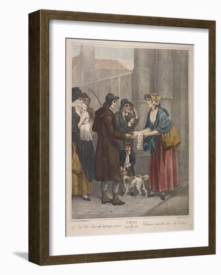 A New Love Song Only Ha'Penny a Piece, Cries of London, C1870-Francis Wheatley-Framed Giclee Print