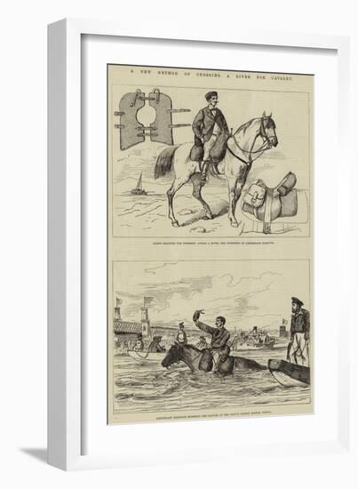 A New Method of Crossing a River for Cavalry-null-Framed Giclee Print