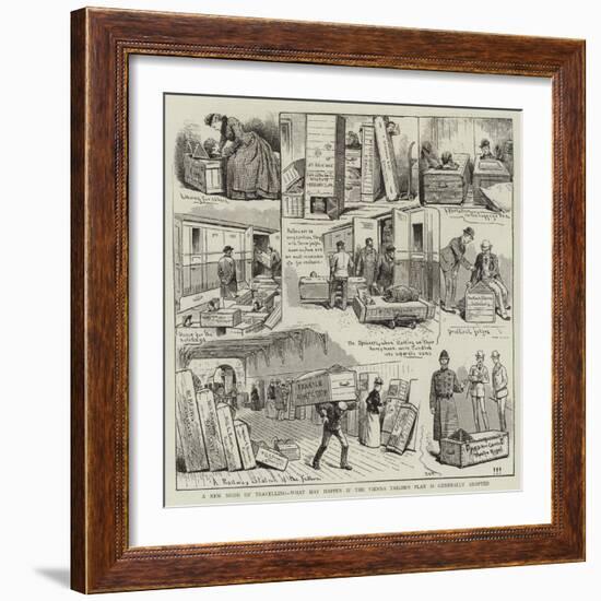 A New Mode of Travelling, What May Happen If the Vienna Tailor's Plan Is Generally Adopted-null-Framed Giclee Print