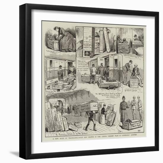 A New Mode of Travelling, What May Happen If the Vienna Tailor's Plan Is Generally Adopted-null-Framed Giclee Print