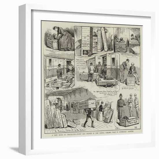 A New Mode of Travelling, What May Happen If the Vienna Tailor's Plan Is Generally Adopted-null-Framed Giclee Print