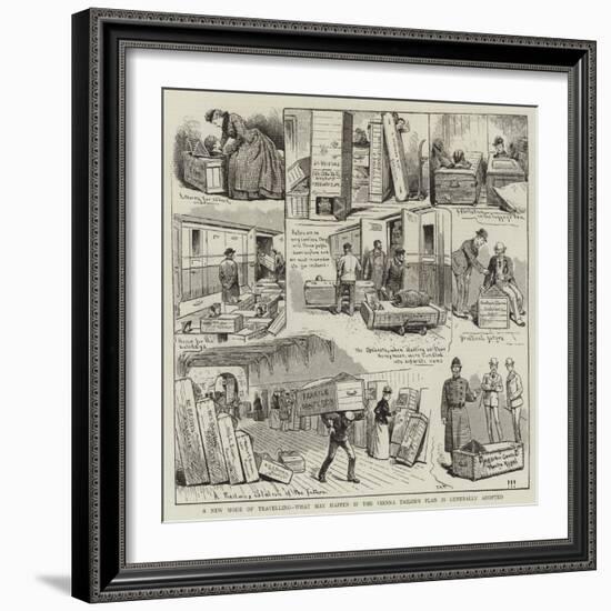 A New Mode of Travelling, What May Happen If the Vienna Tailor's Plan Is Generally Adopted-null-Framed Giclee Print