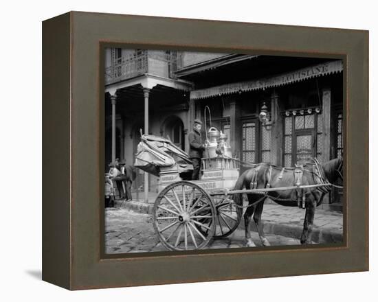 A New Orleans Milk Cart, New Orleans, La.-null-Framed Stretched Canvas