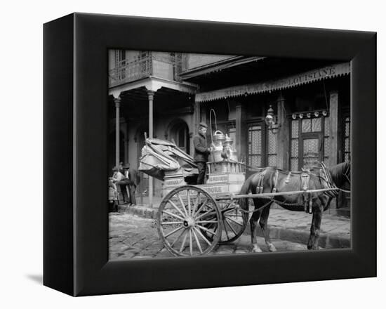 A New Orleans Milk Cart, New Orleans, La.-null-Framed Stretched Canvas