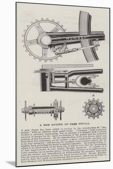 A New System of Free Pedals-null-Mounted Giclee Print