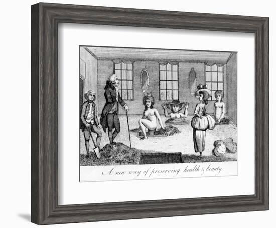 A New Way of Preserving Heath and Beauty, Illustration Taken from "Ramblers Magazine", 1786-Haynes King-Framed Giclee Print