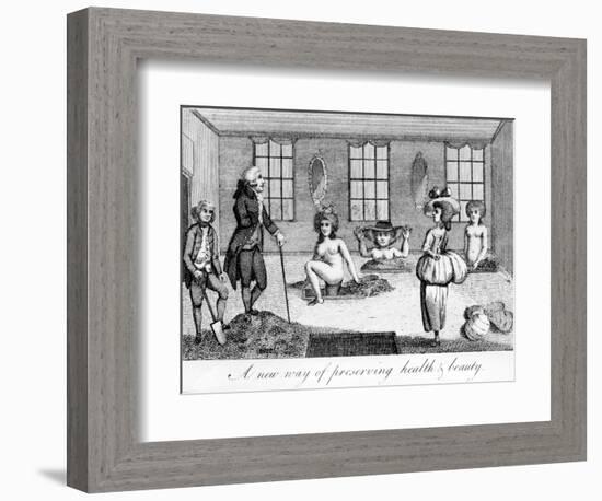 A New Way of Preserving Heath and Beauty, Illustration Taken from "Ramblers Magazine", 1786-Haynes King-Framed Giclee Print