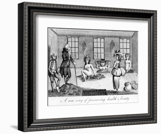 A New Way of Preserving Heath and Beauty, Illustration Taken from "Ramblers Magazine", 1786-Haynes King-Framed Giclee Print