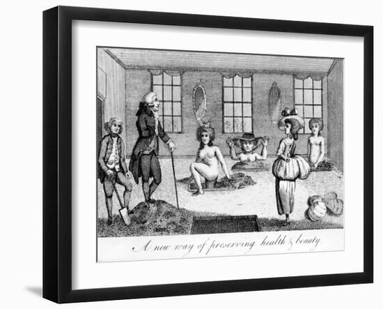 A New Way of Preserving Heath and Beauty, Illustration Taken from "Ramblers Magazine", 1786-Haynes King-Framed Giclee Print