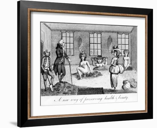 A New Way of Preserving Heath and Beauty, Illustration Taken from "Ramblers Magazine", 1786-Haynes King-Framed Giclee Print