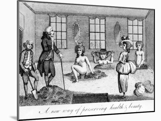 A New Way of Preserving Heath and Beauty, Illustration Taken from "Ramblers Magazine", 1786-Haynes King-Mounted Giclee Print